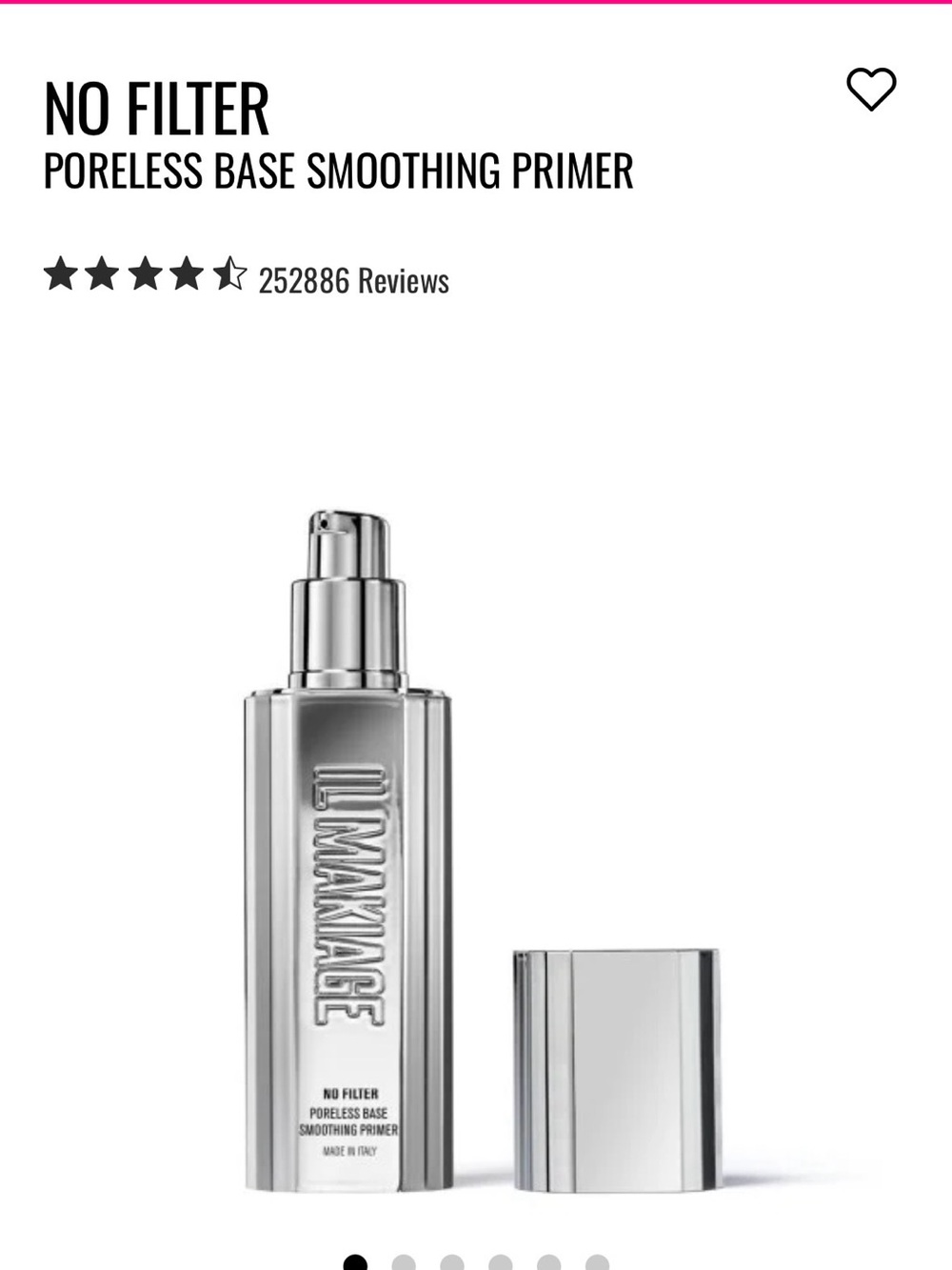 New Il Makiage No Filter Poreless Base Smoothing Primer